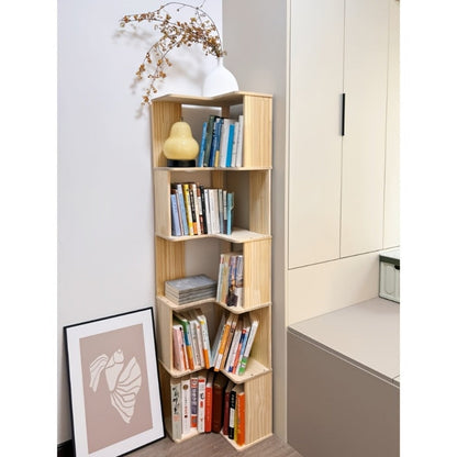 5-Tier Space-Saving Bookshelf, Home Library Organizer for Organized Everyday Storage detail image - detail view 6
