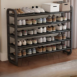 Black 5-layer shoe rack, can hold 18 pairs of shoes