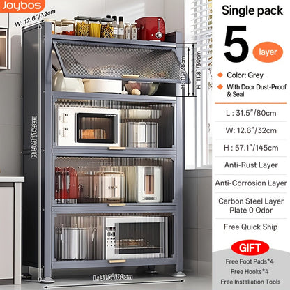 Kitchen Cabinet shown in the Grey-5Tier Storage Cabient option