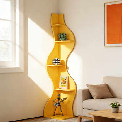 Bookshelf shown in the Yellow option