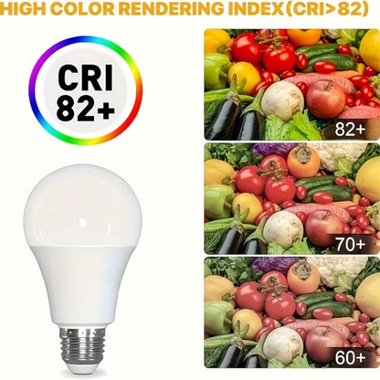 LED Light Bulbs 100 Watt Equivalent, A19 E26 Base 1100 Lumens 14W High Efficiency Bulb, 2700K Warm White & 4500K Natural White