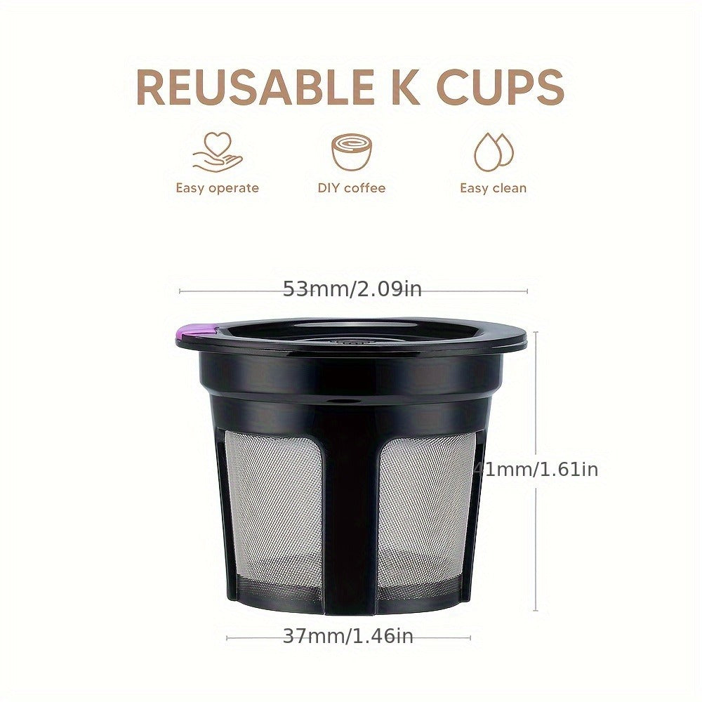 Reusable K-Cup Coffee Pods for Keurig 1.0 & 2.0, Refillable K-Cup Filters Universal Fit, Eco-Friendly Reusable Coffee Pod Filters