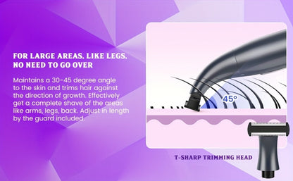 Women's Electric Bikini Trimmer Body Shaver Cordless Razor Replaceable Heads Facial Hair Eyebrow Nose Ear Hair Removal Sensitive Skin