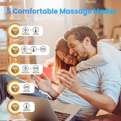 Eye Massager with Heat - 4D Intelligent Portable Eye Mask Massager with Pneumatic Compression, Vibration