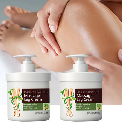 Leg Massage Cream with Snakehead & Bee Venom, Multi-Functional, Moisture, Non-Greasy Formula, Gentle for Sensitive Skin