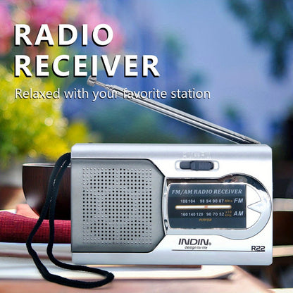 Portable AM FM Shortwave Radio with VFD Display, 21-Inch Antenna Long-Range Reception, AA Battery or DC Powered