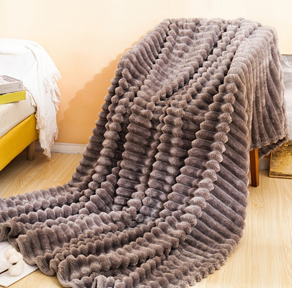500gsm Heavy Plush Blanket, Ultra Thick Fluffy Blanket for Bed, Sofa & Travel, Baby to Double Size