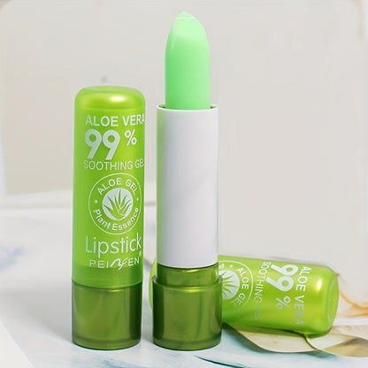 pH Color Changing Lipstick Aloe Squalane, Magic Green to Pink Formula, Glossy Lip Color, Personalized Shade Reactive Tint