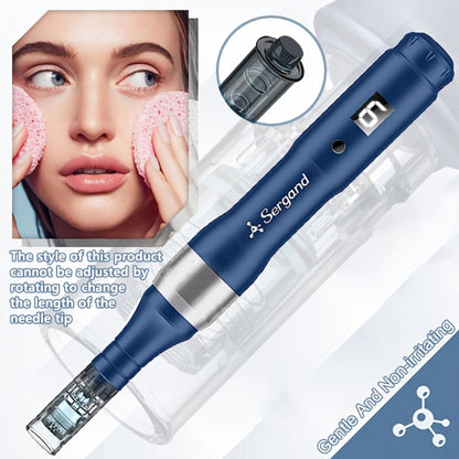 Electric Derma Pen Microneedling Device, Professional 6-Speed Wireless Adjustable Dermapen with 20pcs Replacement Cartridges