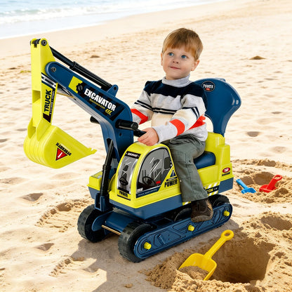 Ride-On Excavator Toy for Kids with Manual Digging Arm with the Listed Color, Size or Set Options for Everyday Use