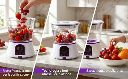 Fruit and Vegetable Cleaner Machine Ultrasonic Purifier Multifunctional Household Food Cleaning for Garden, Yard and Pest Management