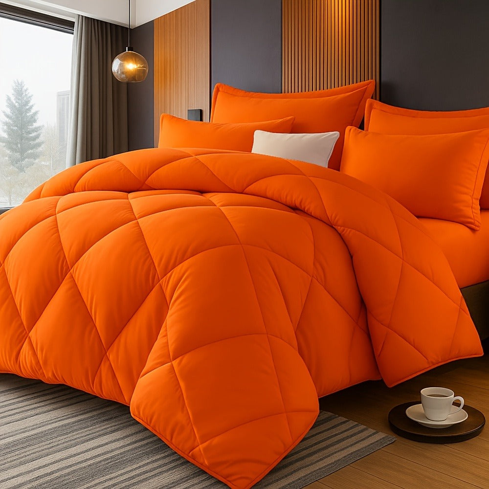 Comforter Set 2/3 Piece – Diamond Grid Quilted Down Alternative Comforter with Pillowcases, Soft Microfiber Breathable All Season Bedding