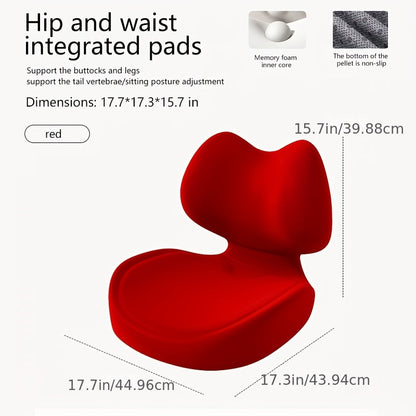 Ergonomic Seat Cushion for Tailbone & Lumbar Pain Relief – Memory Foam L-Shaped Car & Office Chair Cushion for Truck Drivers & Long Sitting