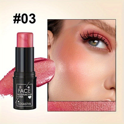 3-in-1 Makeup Stick Set 6pcs – Waterproof Blush Eye Shadow & Highlighter Stick, Long-Lasting Moisturizing Cream Formula