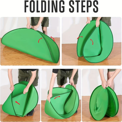 Folding Green Screen Background Frame Studio Kit | Portable Collapsible Backdrop for Live Streaming, Photography, Gaming, Video Calls