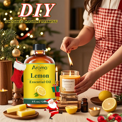 Essential Oil 115ml Multi-Scent Dropper Selection with Peppermint, Frankincense, Lemon, Rum or Cologne