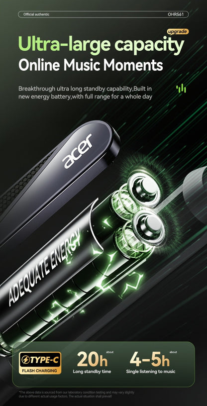 Acer TWS Wireless Earbuds Gaming Mode Low Latency, Noise Isolation Stereo Sound USB-C Charging Long Battery Life