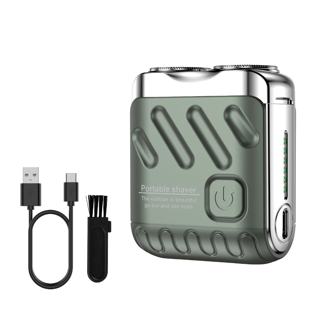 Electric Shaver Magnetic Dual-Blade Mini Razor with Two Speeds, USB Charging and Select Waterproof Options