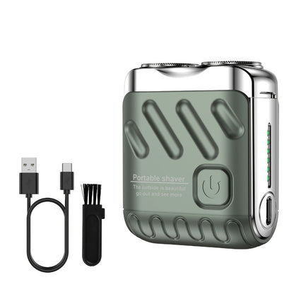 Electric Shaver Magnetic Dual-Blade Mini Razor with Two Speeds, USB Charging and Select Waterproof Options