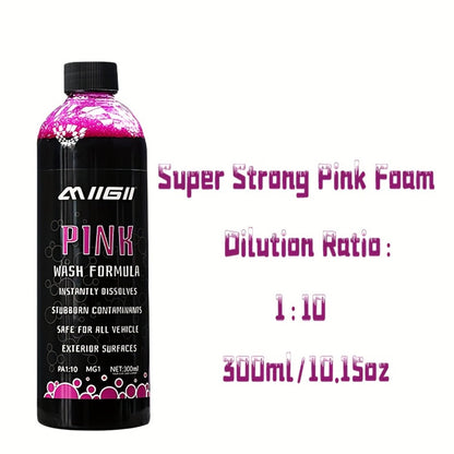 Pink Foam Pre-Wash Car Shampoo – Floral Scent Snow Foam Prewash Solution, Safe for Coatings & Paint | Foam Cannon