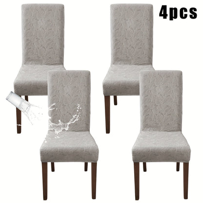 Stretch Dining Chair Covers Set of 4/6 – Plant Print Slipcovers for Dining Room Kitchen Chairs, Elastic Parsons Chair Protector, Home Decor
