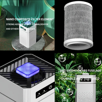 Air Purifiers for Bedroom with HEPA Filter, USB Power, Compact Desktop Form and White Finish for Bedroom or Office