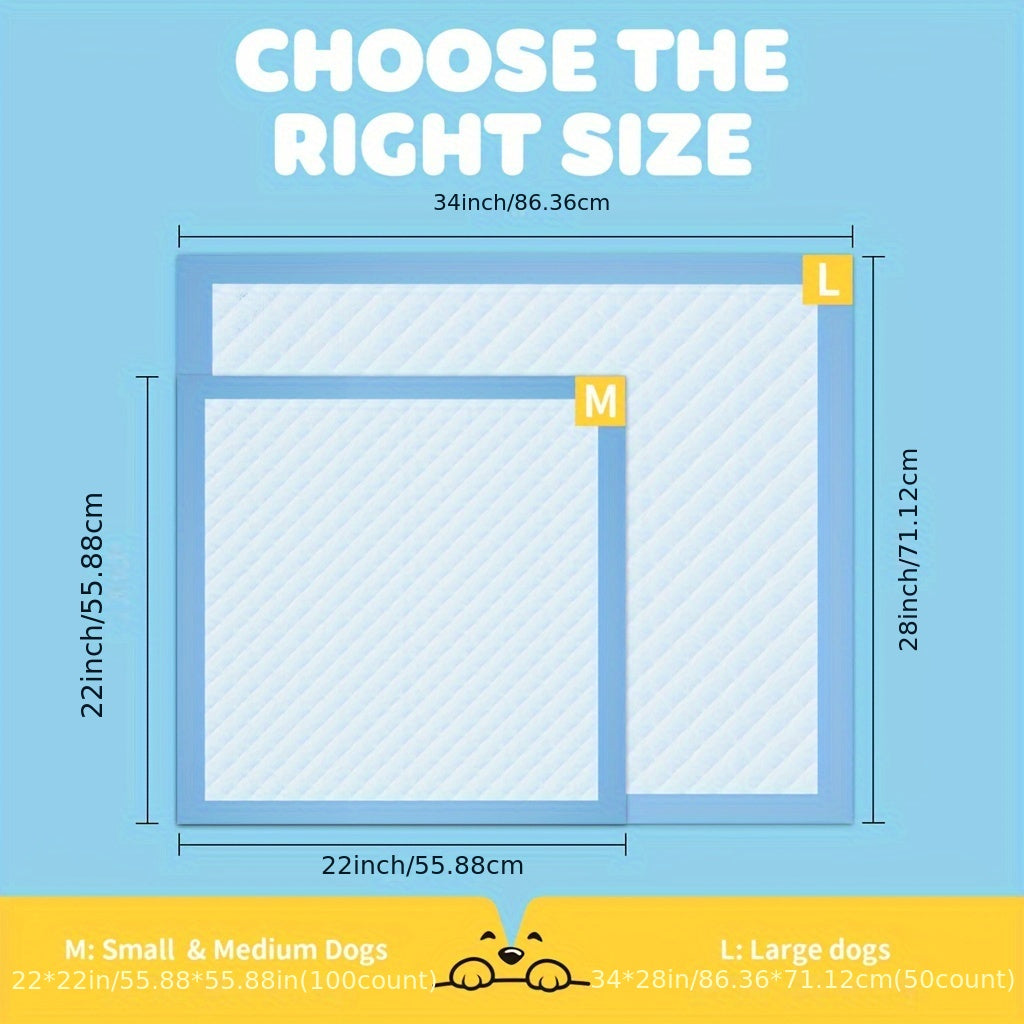 XL Dog Pee Pads 100-Count – Extra Large 28”x34” Disposable Puppy Training Pads | Super Absorbent, Leak-Proof & Odor Control | Potty Pads