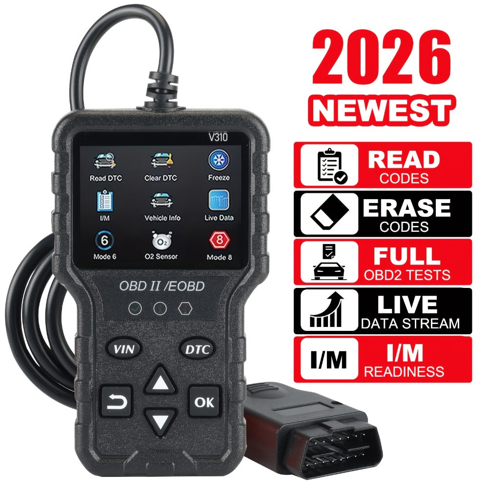 OBD2 Scanner Diagnostic Tool – Full OBD2 Engine Code Reader with Modes 6 & 8, USB Powered for All OBDII/EOBD Vehicles 1996+