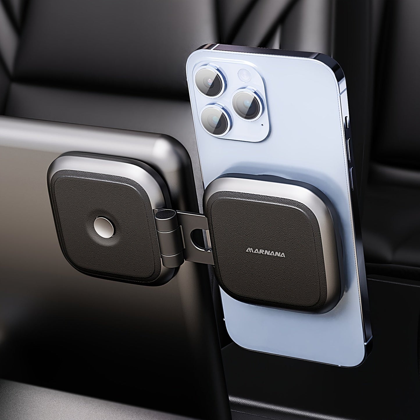 Foldable Magnetic Car Phone Mount for Pictured Model 3 or Model Y Center-Screen Installation