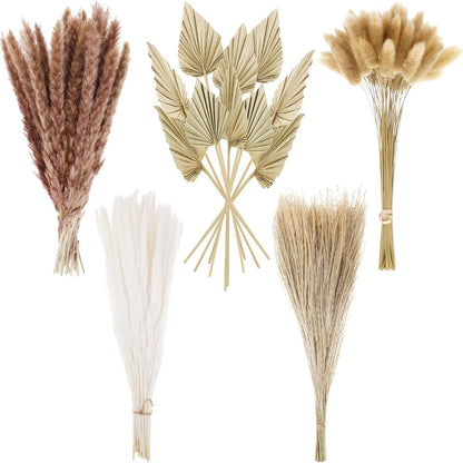 Dried Pampas Grass Decor Bouquet – Natural Fluffy Pampas Stems for Boho Wedding Centerpiece, Living Room Vase Filler, Nursery & Home Decor
