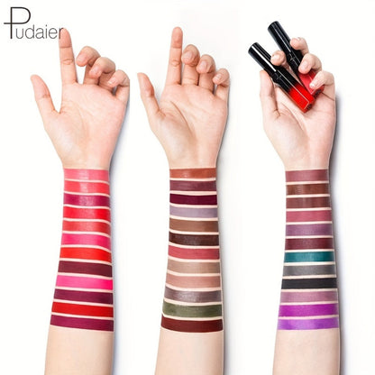 Semi-Matte Liquid Lip Color in Six Numbered Shades with 9.3cm Gradient Tube and Wand Applicator