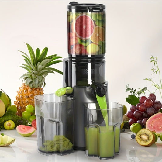 350W Vertical Slow Press Juicer with 50RPM Label, Double-Layer Filter and Black or Pink Color Options