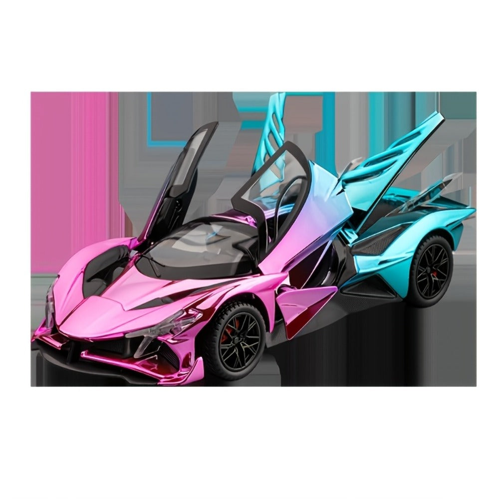 1:24 Scale Die-Cast Sports Car Model Collectible - Zinc Alloy Static Ornament with Realistic Details