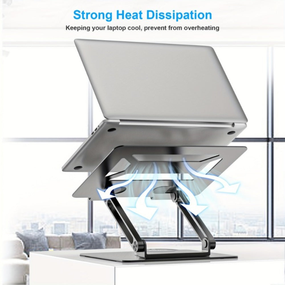 360° Swivel Ergonomic Laptop Stand Adjustable Foldable Compatible with MacBook Pro Air and All Laptops up to 17 Inch Portable Desk Riser