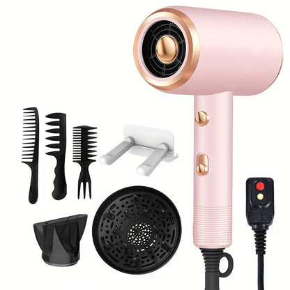 Ionic Hair Dryer 1600W with Diffuser Concentrator Nozzle 2 Speed 3 Heat Settings Cool Shot, for Home, Travel and Salon Hair Styling