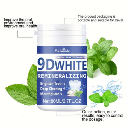 Hydroxyapatite Tooth Powder 3-Pack Remineralizing Whitening Deep Cleaning Mint Fresh Breath Enamel Oral Care