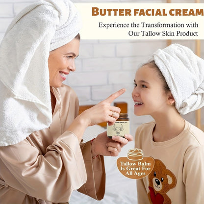Whipped Beef Tallow Balm for Face & Body 4oz – Grass-Fed with Honey, Natural Non-Greasy Deep Moisturizer for Dry & Sensitive Skin