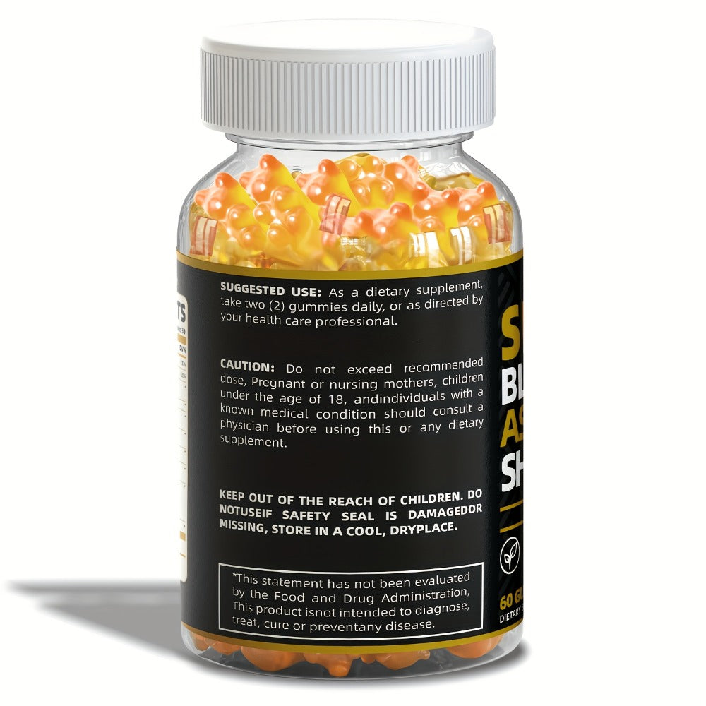 Immune Support Gummies with Sea Moss 1445mg, 10-in-1 Superfood Blend with Black Seed Oil, Ashwagandha