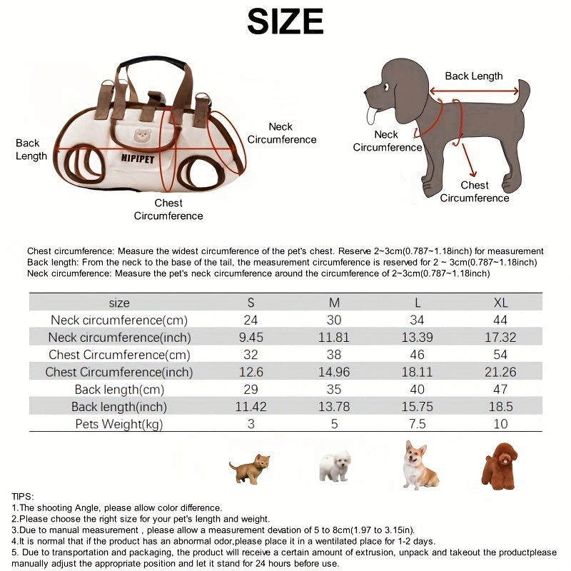 Small Dog Cat Sling Carrier Bag | Breathable Mesh Single Shoulder Pet Carrying Bag, Hands-Free Adjustable Strap