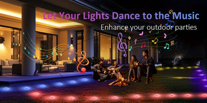 RGB Outdoor Pathway Lights 16 Million Color Changing Music Sync - Remote & APP Control Timer 50FT for an Everyday Personal Care Routine