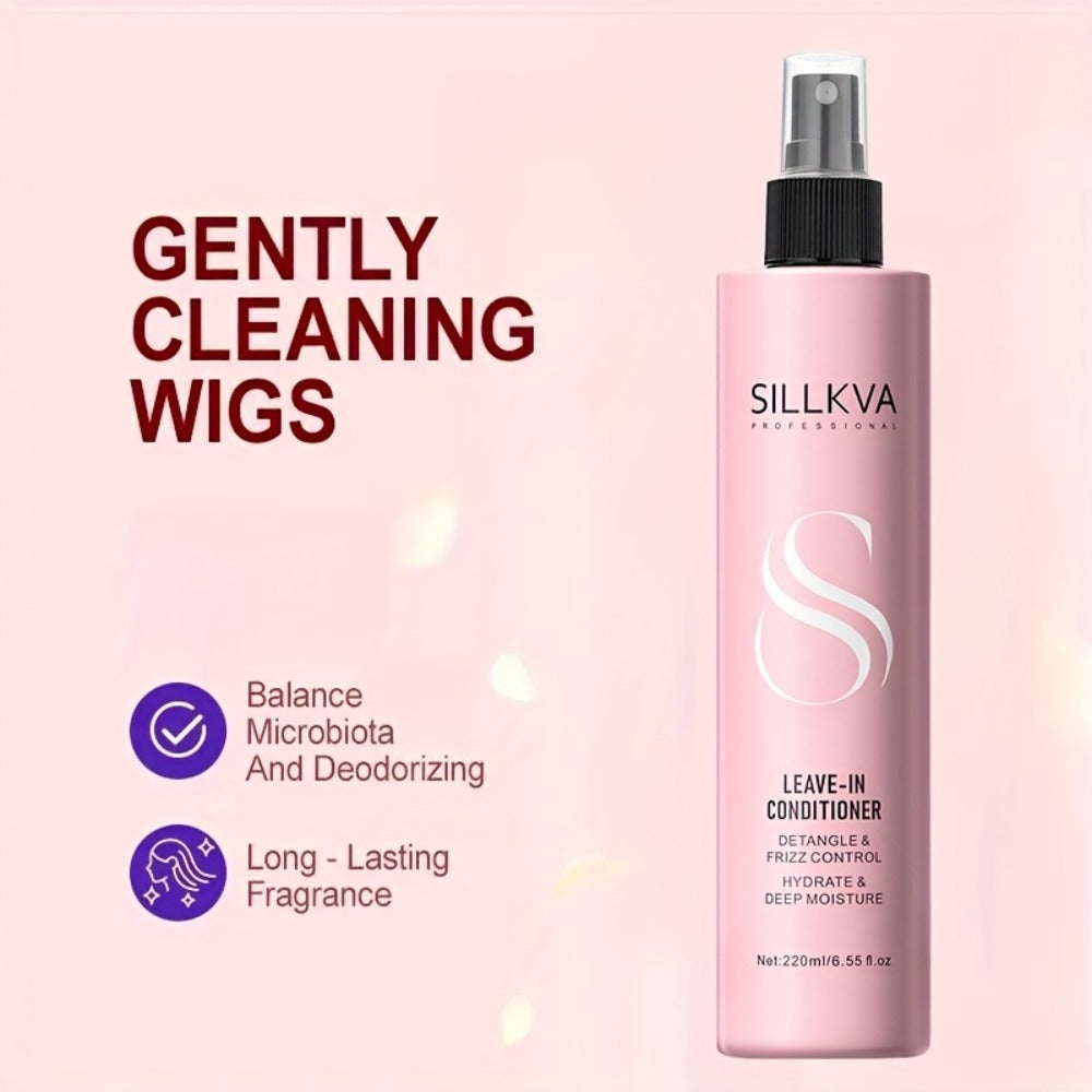 Wig Conditioner Spray with Argan Oil & Vitamin E Leave-In - Sillkva Care for Synthetic & Human Hair Wigs