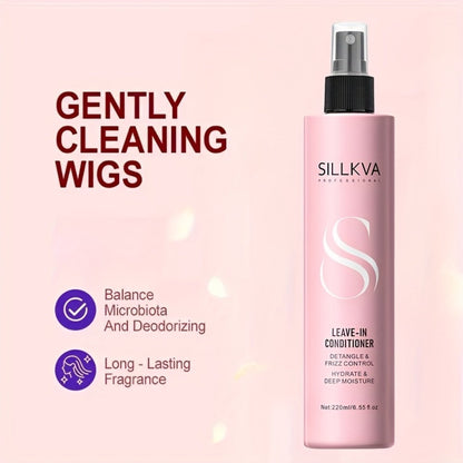 Wig Conditioner Spray with Argan Oil & Vitamin E Leave-In - Sillkva Care for Synthetic & Human Hair Wigs