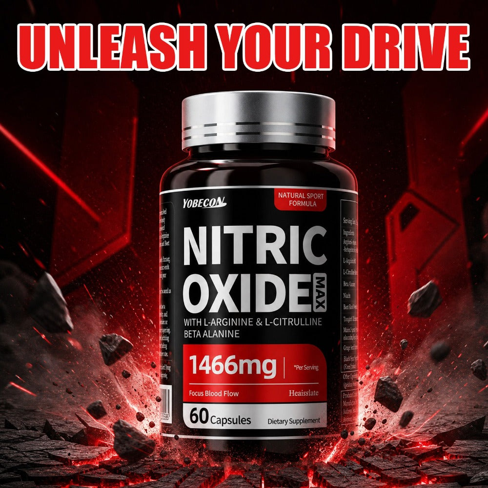 Nitric Oxide Supplement for Men, 800mg AAKG L-Arginine L-Citrulline Beetroot Capsules, Natural Energy & Focus Formula