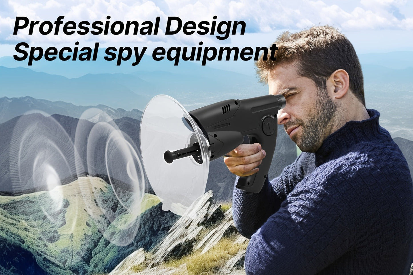 Bionic Ear Monocular Bird Listening Device 8x Magnification, ProSound Digital Sound Amplifier, Long Range 1200M