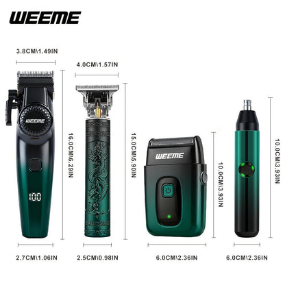 Men's Electric Grooming Kit 4-in-1 – Hair Clipper, Beard Trimmer, Electric Shaver & Nose Hair Trimmer Set, Gradient Design