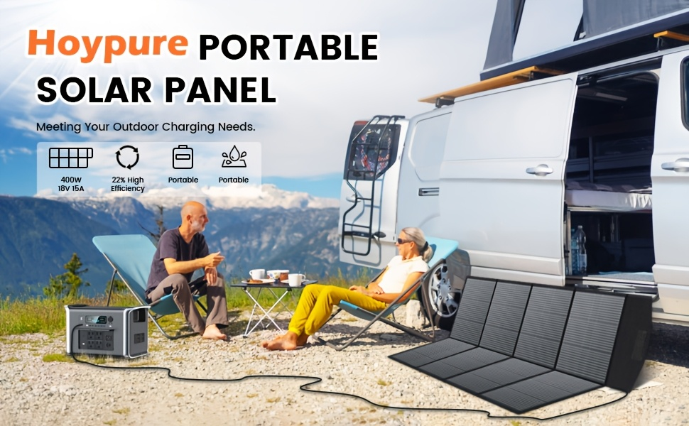 Monocrystalline High Power Solar Panel, 400W/200W/100W Portable Solar Panel, Foldable Solar Blanket