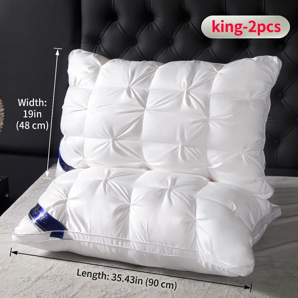 Pillows 2 Pack Queen King Size – Luxury Hotel Quality Deep Sleep Neck Support Pillow High Fluffiness Soft Breathable Fabric All Season Bed