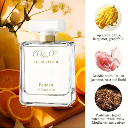 Eau de Parfum Women Floral Scent Bergamot Jasmine Rose Musk Citrus Floral Spray 160g Daily Wear Date Night Gift for Her Miss Coo