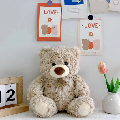 Plush Toy Oversized-Style Teddy Bear in Beige or Brown with Classic Seated Bear Details and Gifting
