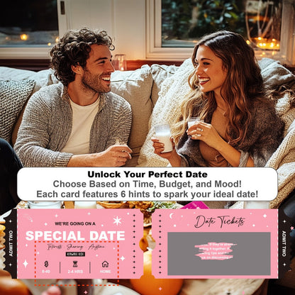 Date Night Scratch Off Cards for Couples 42pcs – Romantic Ideas Anytime Day & Night, 3 Color Tickets, Fun Couple Activity Game